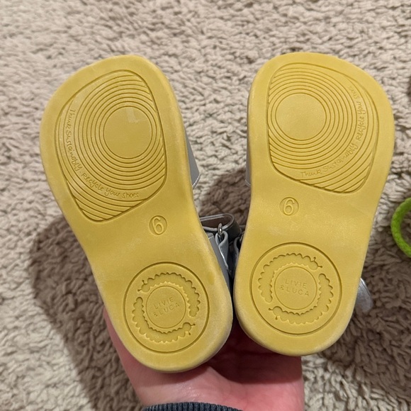 Livie & Luca Shimmering Silver Petal Shoes - Picture 4 of 7